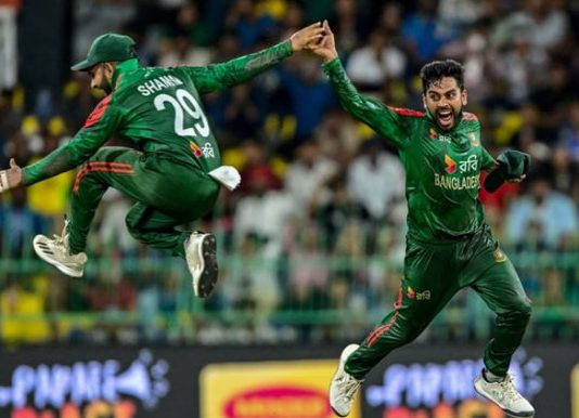 তানভীরের দুর্দান্ত পাঁচ উইকেট, মেন্ডিস-লিয়ানাগে ঝড় সামলে ১৬ রানে জয় বাংলাদেশের